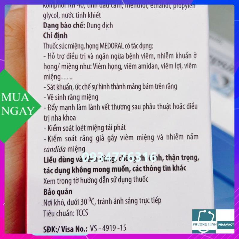 Nước súc miệng MEDORAL 250ml