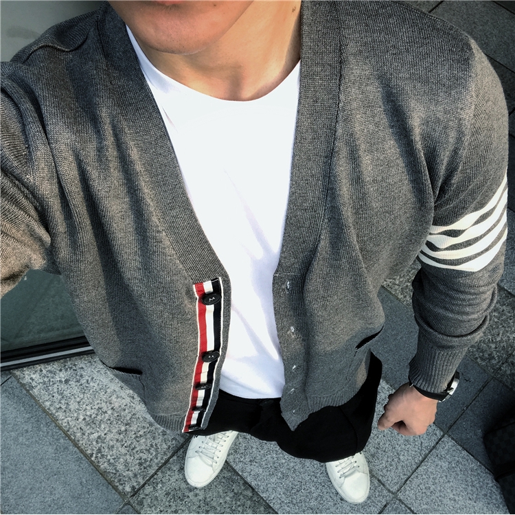 Áo Khoác Cardigan Dệt Kim Cổ Chữ V Cho Nam | BigBuy360 - bigbuy360.vn