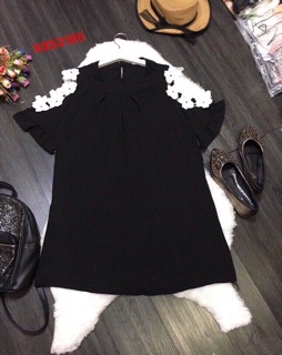 Đầm suông trễ vai 