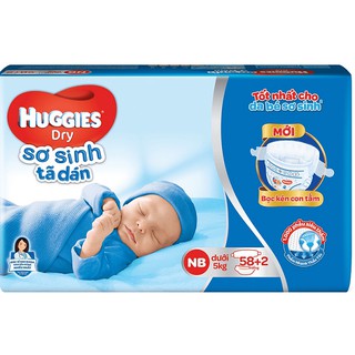 Tã dán sơ sinh New born (58miếng+2miếng)