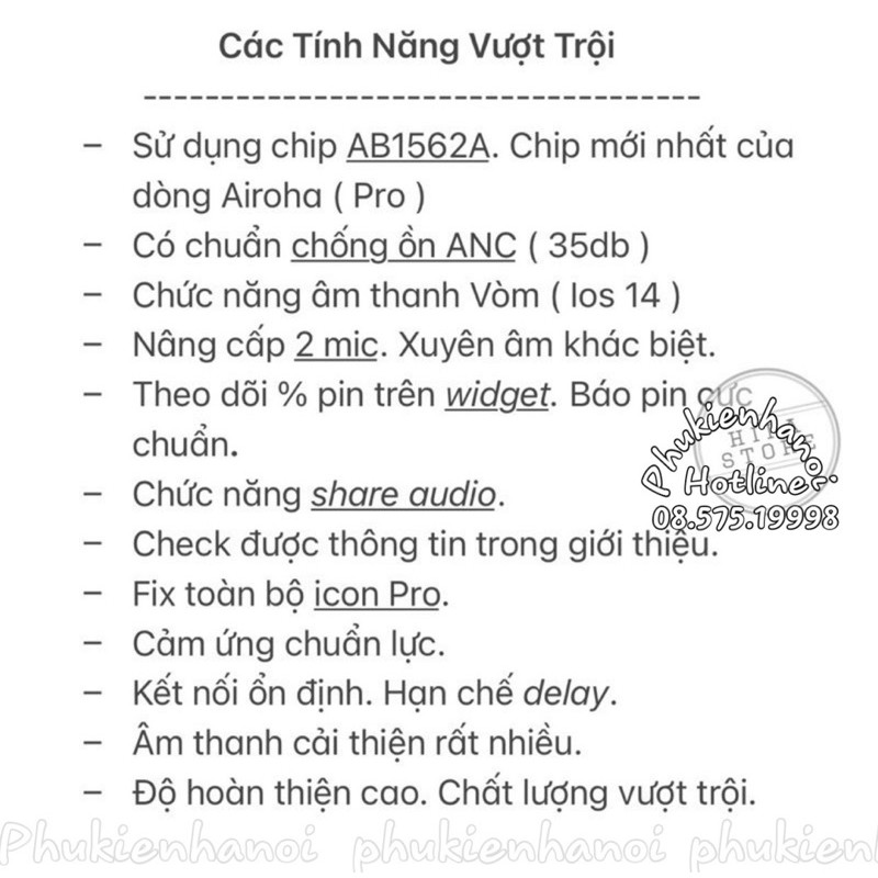 Tai Nghe Bluetooth , Airpod Pro ANC 1562A , Bản cao cấp nhất , Chống ồn chủ động | BigBuy360 - bigbuy360.vn