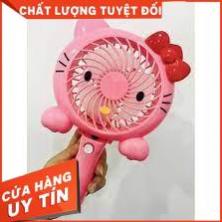Quạt Tích Điện Cầm Tay Hình Doraemon - Hello Kitty | Quạt Sạc Tích Điện Mini