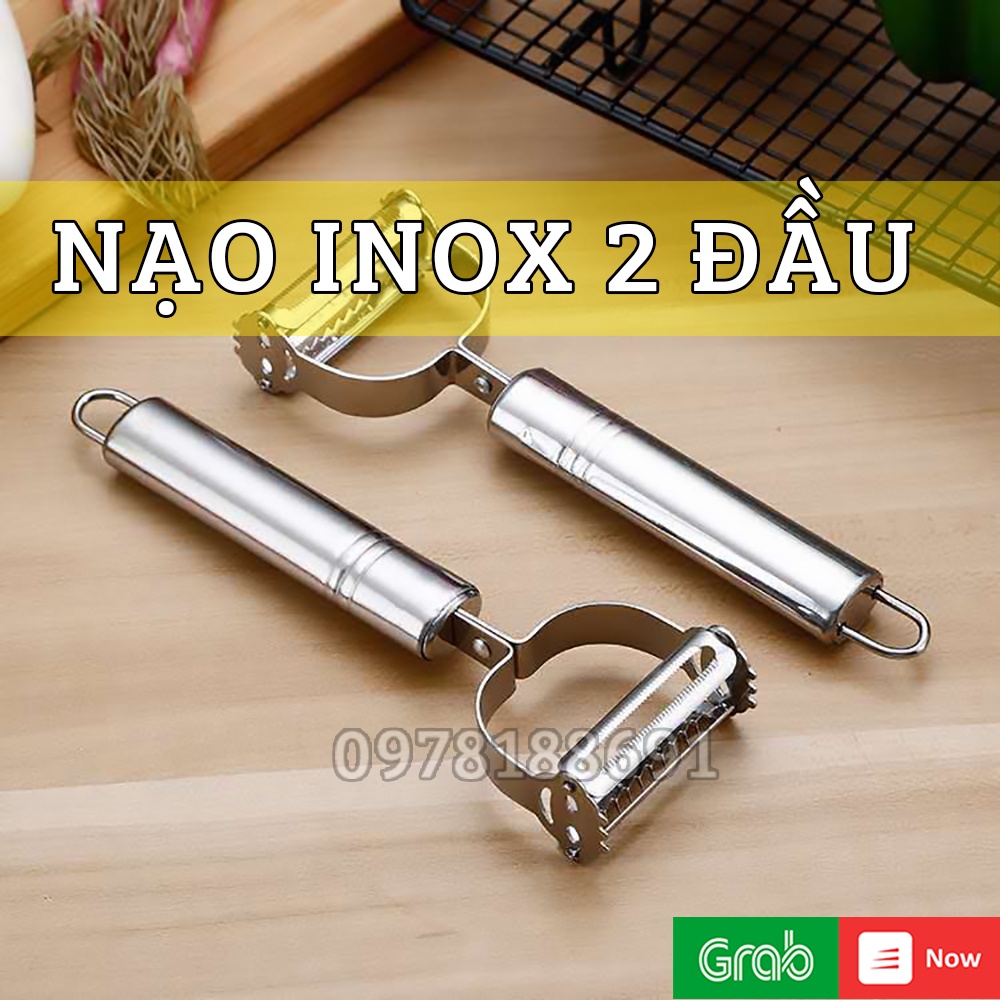 Nạo Rau Củ 2 Đầu Bằng Inox -  Nạo Inox 2in1 Đa Năng Tiện Lợi