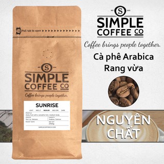 Cà phê Arabica rang vừa (medium) - Simple Coffee - Sunrise specialty - Whole beans ground coffee Cà phê xay Cà phê hạt