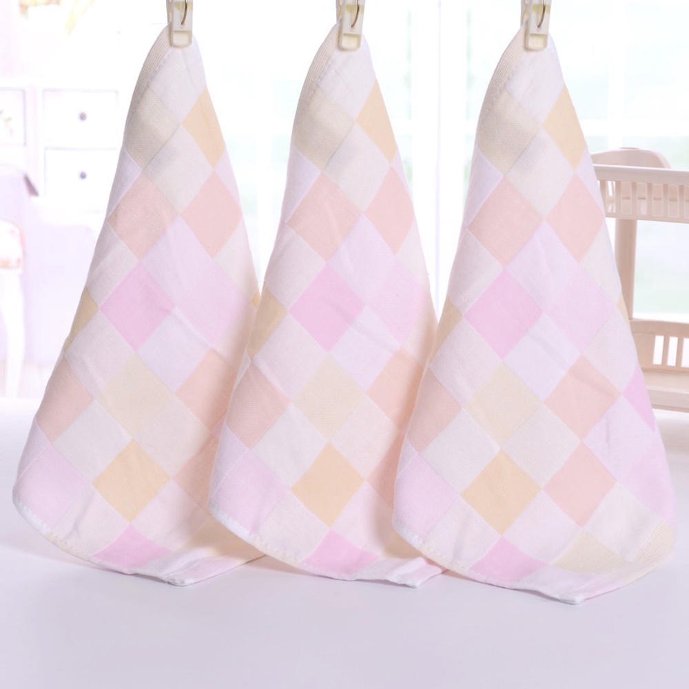 Khăn tay vải cotton mỏng hình vuông thân thiện với da cho bé mẫu giáo