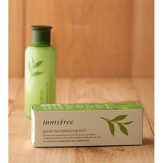 Nước hoa hồng trà xanh Innisfree Green Tea Balancing Skin Cao Cấp hút nhờn, se khít lỗ chân lông [100% Hàn Quốc]