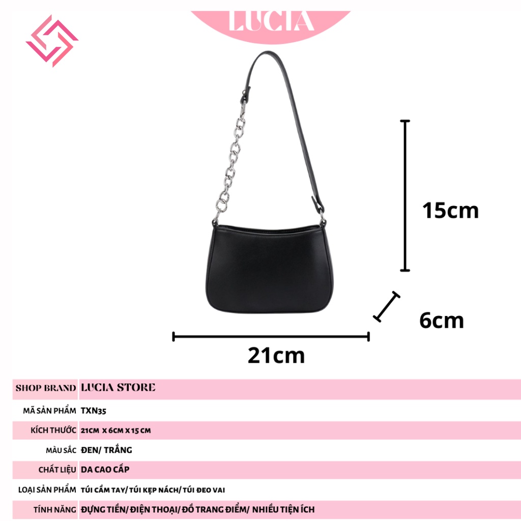Túi xách nữ đẹp da pu phong cách hàn quốc đeo chéo đeo vai đi chơi giá rẻ LUCIA STORE TXN35