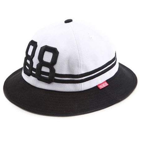 Mũ bucket Nón xô 2LINE88 white/black PREMI3R P482 Mũ Bucket thêu bull cực chất
