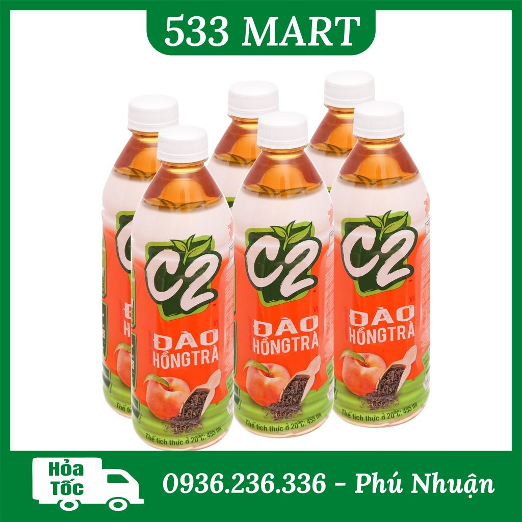 [LỐC 6 CHAI] Trà Xanh C2 Vị Chanh/ Vị Đào x 500ml