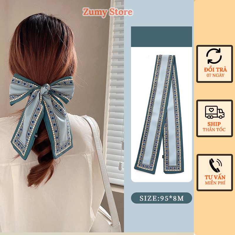 Dây lụa cột tóc, cột nơ đẹp rẻ phong cách Hàn Quốc hot trend hè 2021