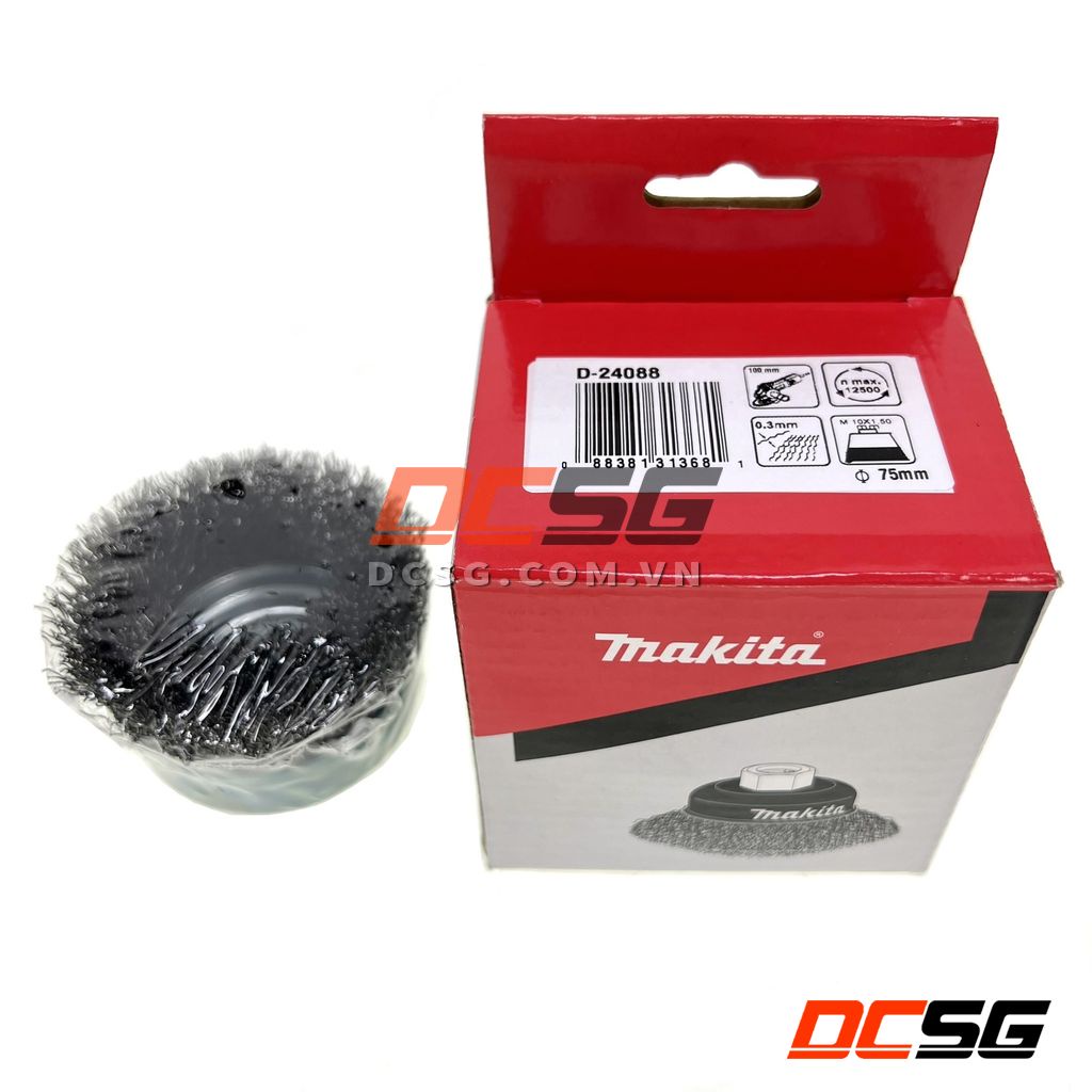 Chổi cước đánh rỉ sét 75mm M10x1.5mm Makita D-24088 | DCSG