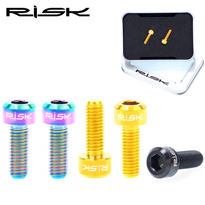 Set 2 Ốc Vít Titan M5X14mm Cố Định Tay Thắng Xe Đạp Leo Núi