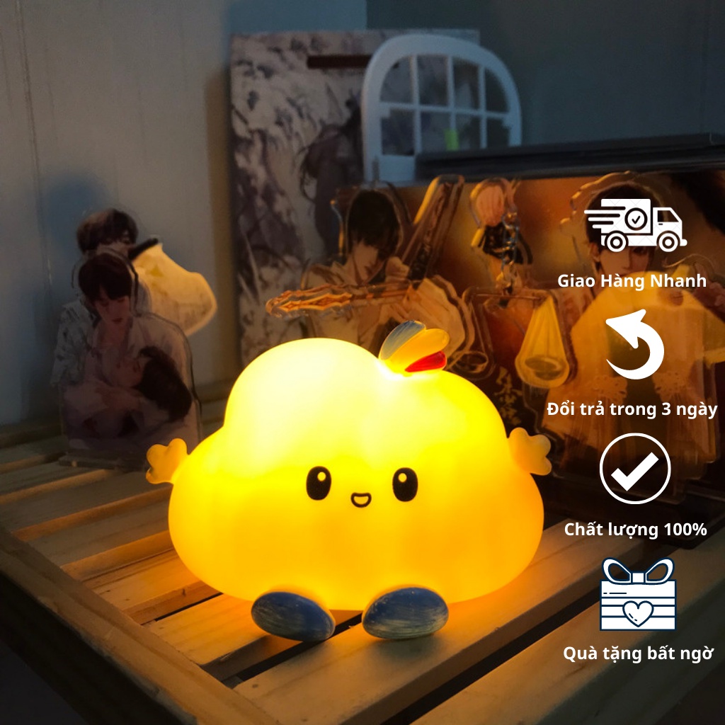 Đèn Ngủ 3D Thú Cưng Silicon Cứng Cute Dễ Thương Đa Dạng Mẫu Mã Màu Sắc