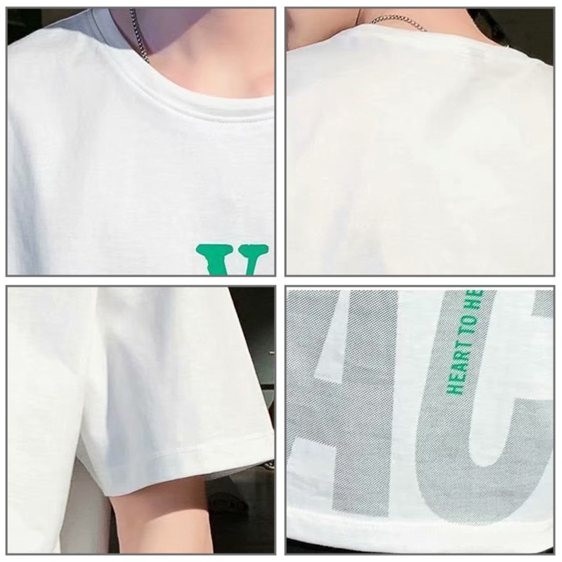 Áo thun AOKANG tay ngắn dáng rộng in chữ thời trang cho nam