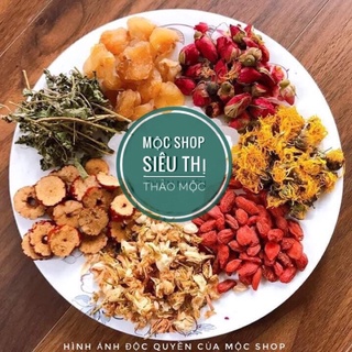 Dưỡng nhan đẹp da- dáng xinh(7 vị Hoa hồng,kỳ tử, long nhãn, cỏ ngọt, nhài, cúc,táo đỏ)
