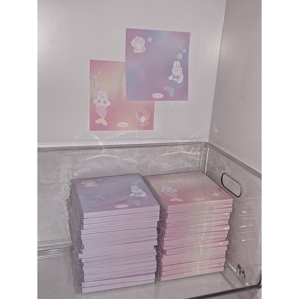 La Cotte | Giấy nhớ thỏ tiên cá 🧜🏻‍♀️🐰 7.5x7.5 50 tờ