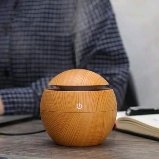 [FREESHIP] Máy Xông Tinh Dầu Gỗ Tròn