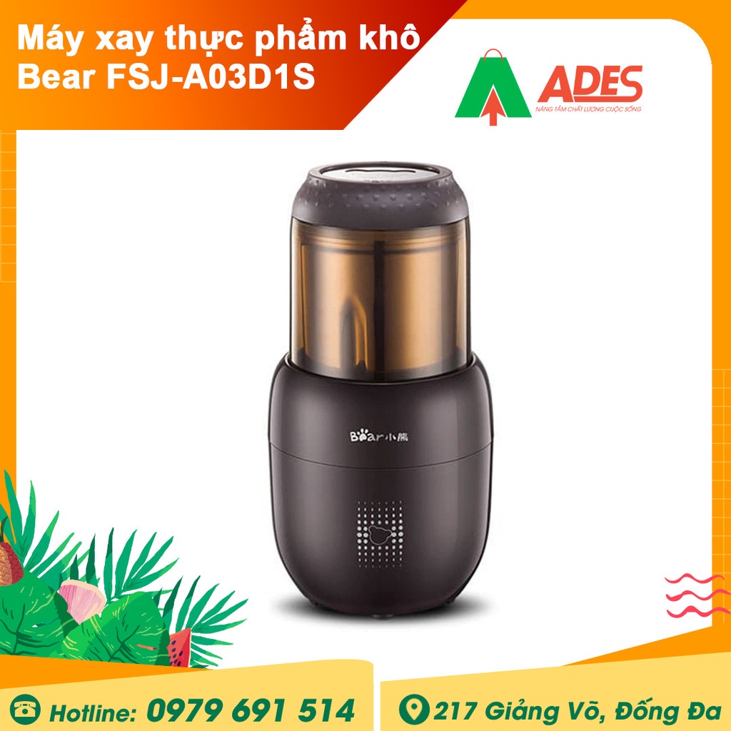 Máy xay thực phẩm khô Bear FSJ-A03D1S - BẢN QUỐC TẾ - Bảo hành Chính hãng - Xay khô các loại hạt, Xay khô đa năng