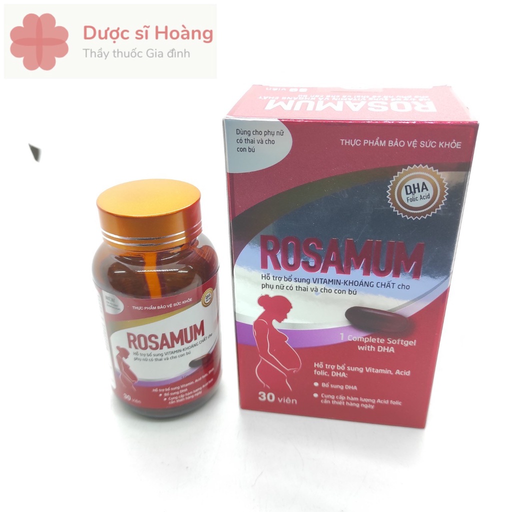 Rosamum Vitamin Và Khoáng Chất Cho Bà Bầu - Lọ 30 viên