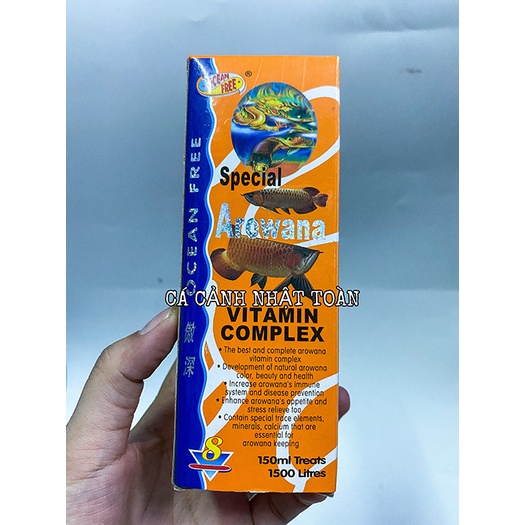 SPECIAL AROWANA VITAMIN COMPLEX OCEAN FREE SỐ 8 CHO CÁ RỒNG 150ML