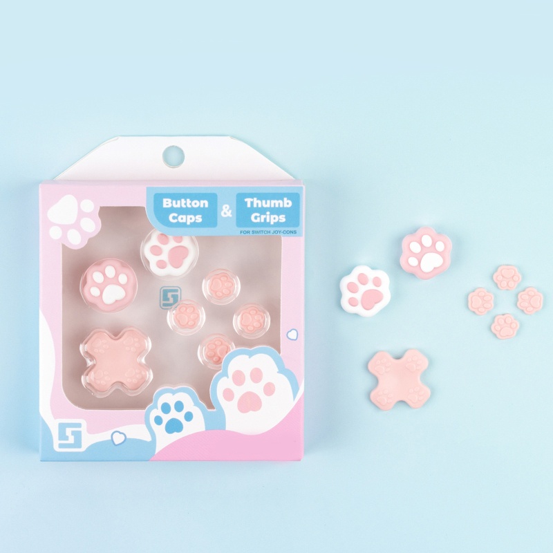 Bộ 7 Vỏ Bọc Silicone Cho Nút Điều Khiển Chơi Game Switch OLED