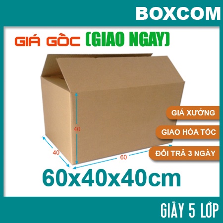 [HCM-GIAO NGAY] - Thùng carton chuyển nhà 60x40x40 loại dầy