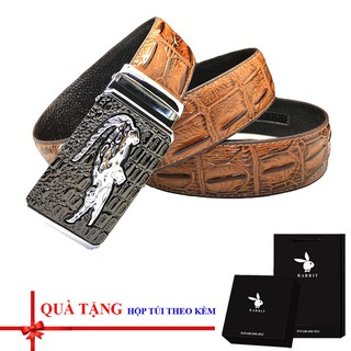 Thắt lưng/ dây nịt nam CÁ SẤU khóa tự động có hộp đựng + túi tặng kèm làm quà tặng ( LOẠI 1 )