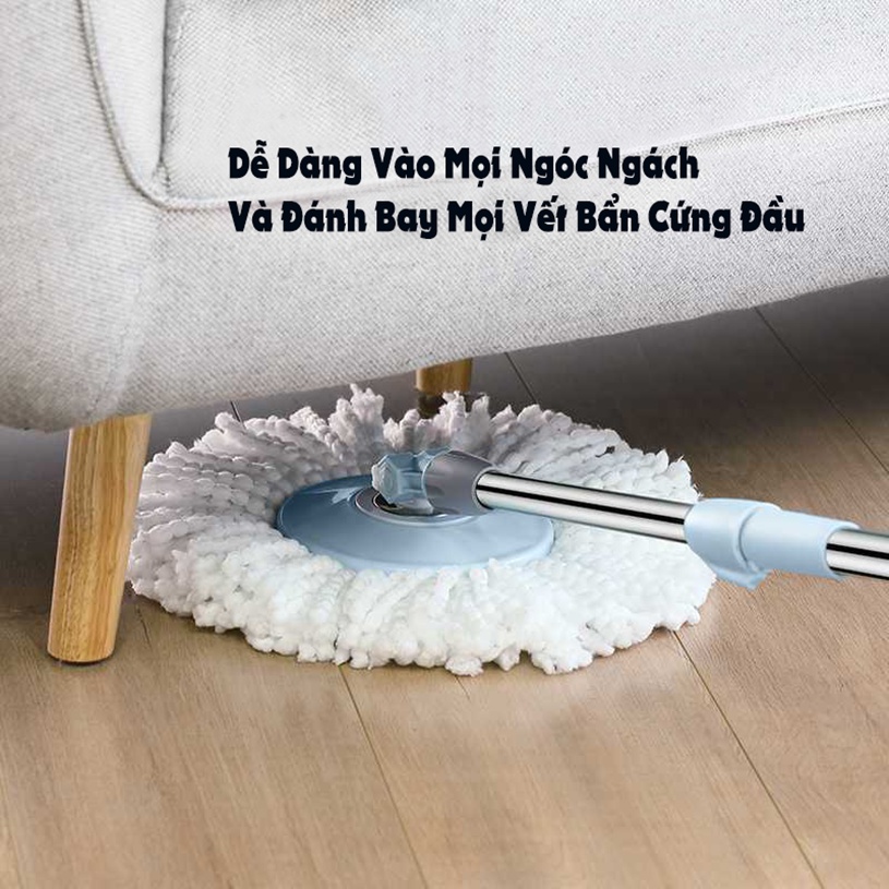 Cây lau nhà tự vắt thông minh 360 độ MINMOP M20 VIETLAND, Bộ lau sàn nhà lồng vắt inox 304 nhỏ gọn cao cấp