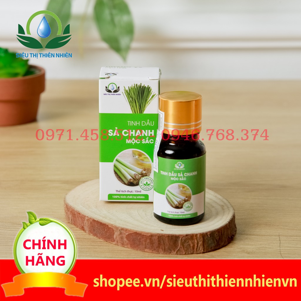 Tinh dầu sả chanh thương hiệu Mộc Sắc, tinh dầu giúp sạch nhà của siêu thị thiên nhiên