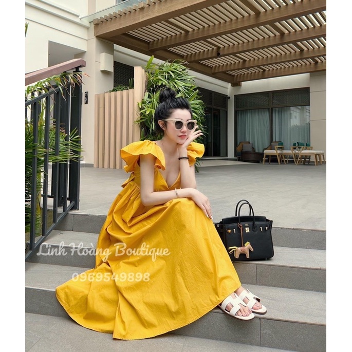 Váy Maxi Thô Hở Lưng Nơ Sau Có Đệm Ngực 5 Màu Siêu Xinh Có Ảnh Thật Kèm Video | BigBuy360 - bigbuy360.vn