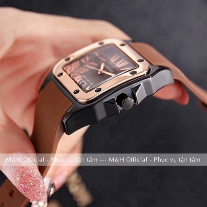 Đồng hồ đeo tay nữ Guou mặt vuông dây da cao cấp, thời trang Hàn Quốc đẹp giá rẻ [Tặng bông tai] | BigBuy360 - bigbuy360.vn