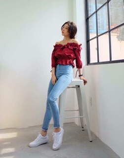 Quần jeans lưng cao VNXK (hàng đẹp)