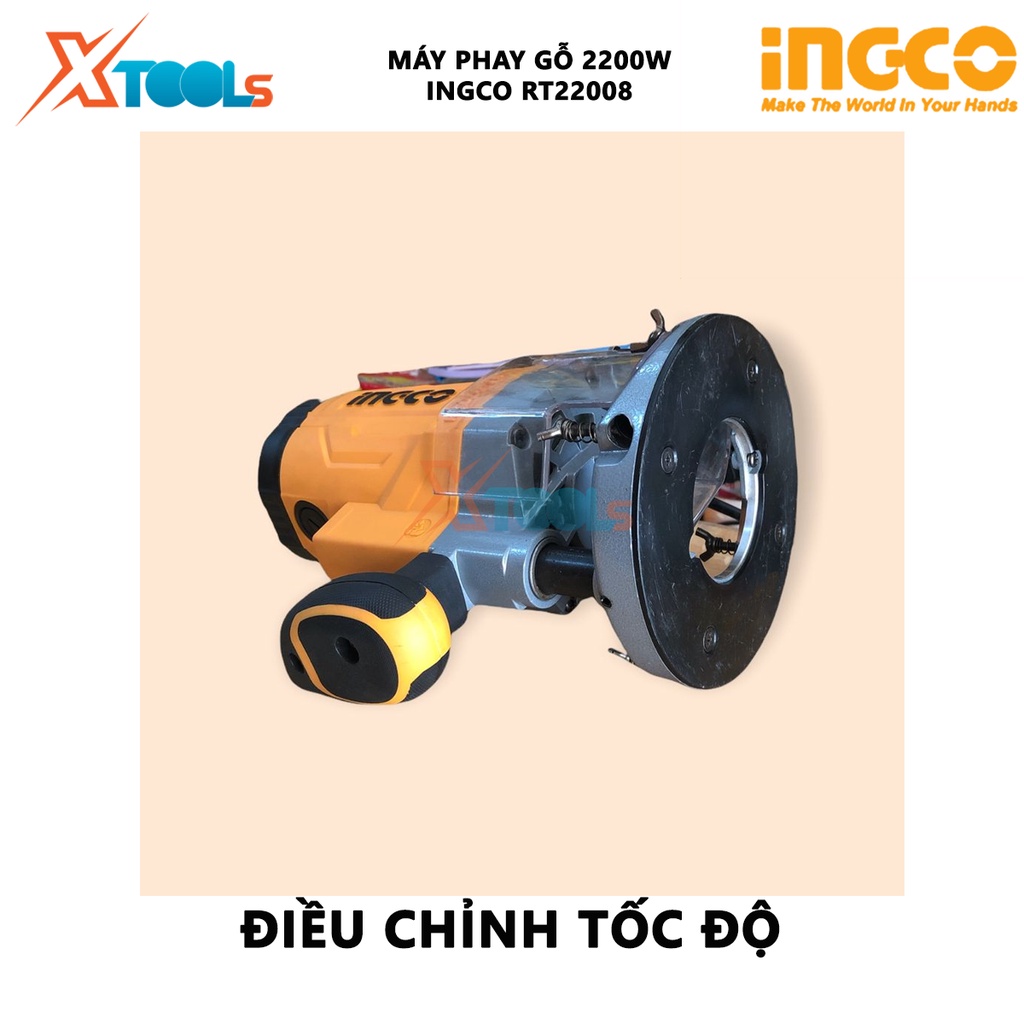 Máy phay gỗ INGCO RT22008 | Máy soi gỗ 2200W