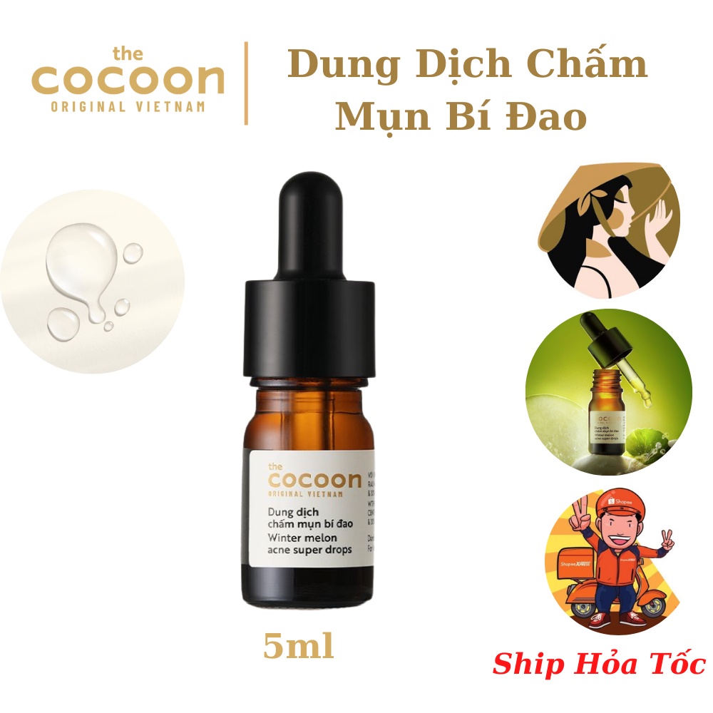 Dung dịch chấm mụn bí đao Cocoon 5ml ngừa mụn, sạch mụn