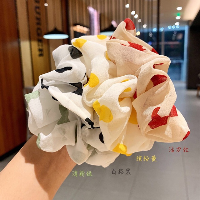 Cột tóc scrunchies dễ thương dây buộc tóc