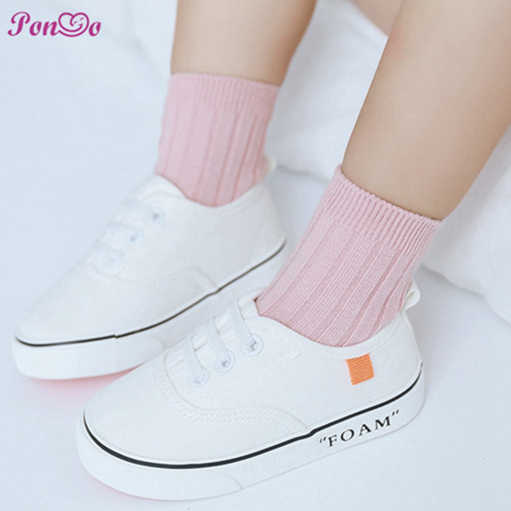 0-5Yrs Newborn Baby Socks Soft Cotton Pure Color Sock Kid Daily Footwear