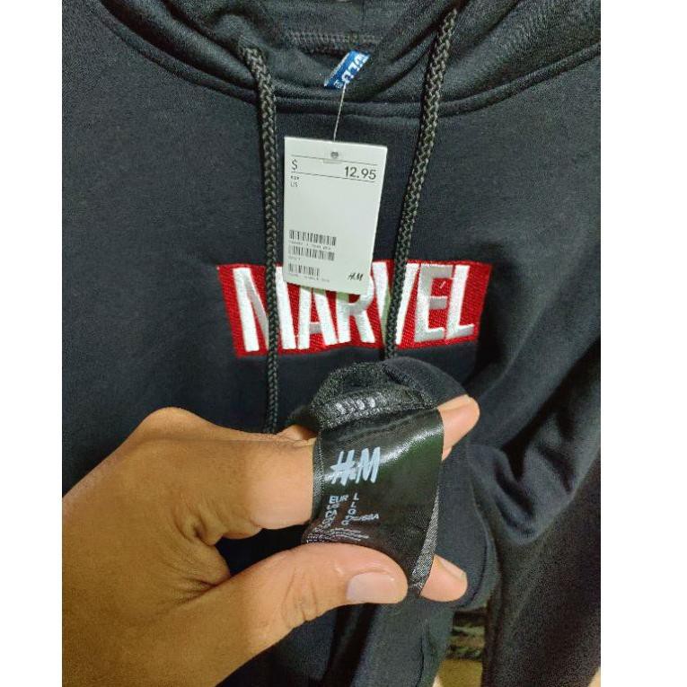 Áo Hoodie Cổ Tròn Màu Đen In Hình Marvel Thời Trang Cho Nam / Nữ