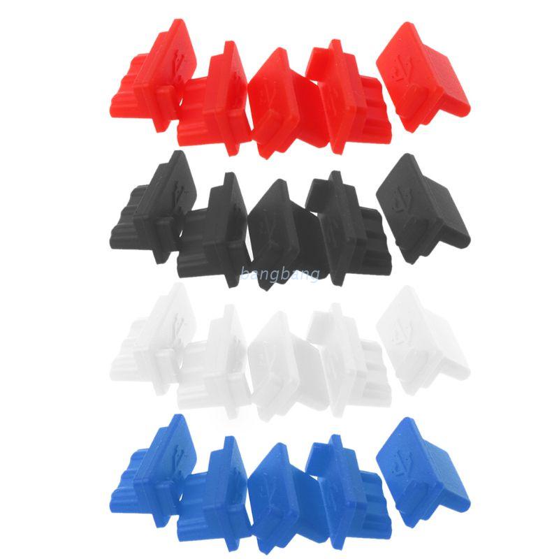 Set 5 nút chặn bụi cổng sạc/jack cắm bằng silicon bảo vệ máy tính bảng/máy tính xách tay