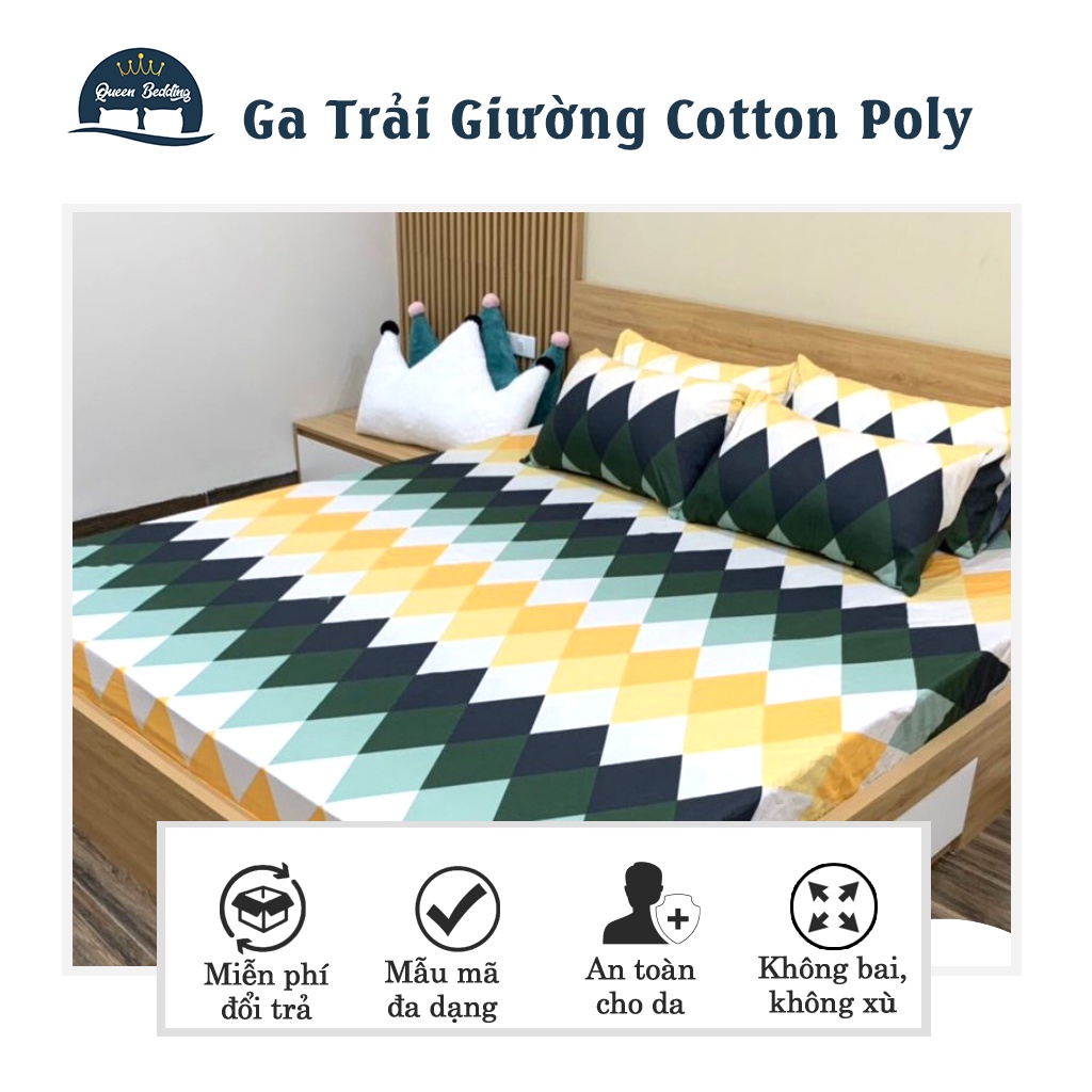 Ga Trải Giường Cotton Poly, Ga Nệm Drap Giường Đủ Size Đủ Màu