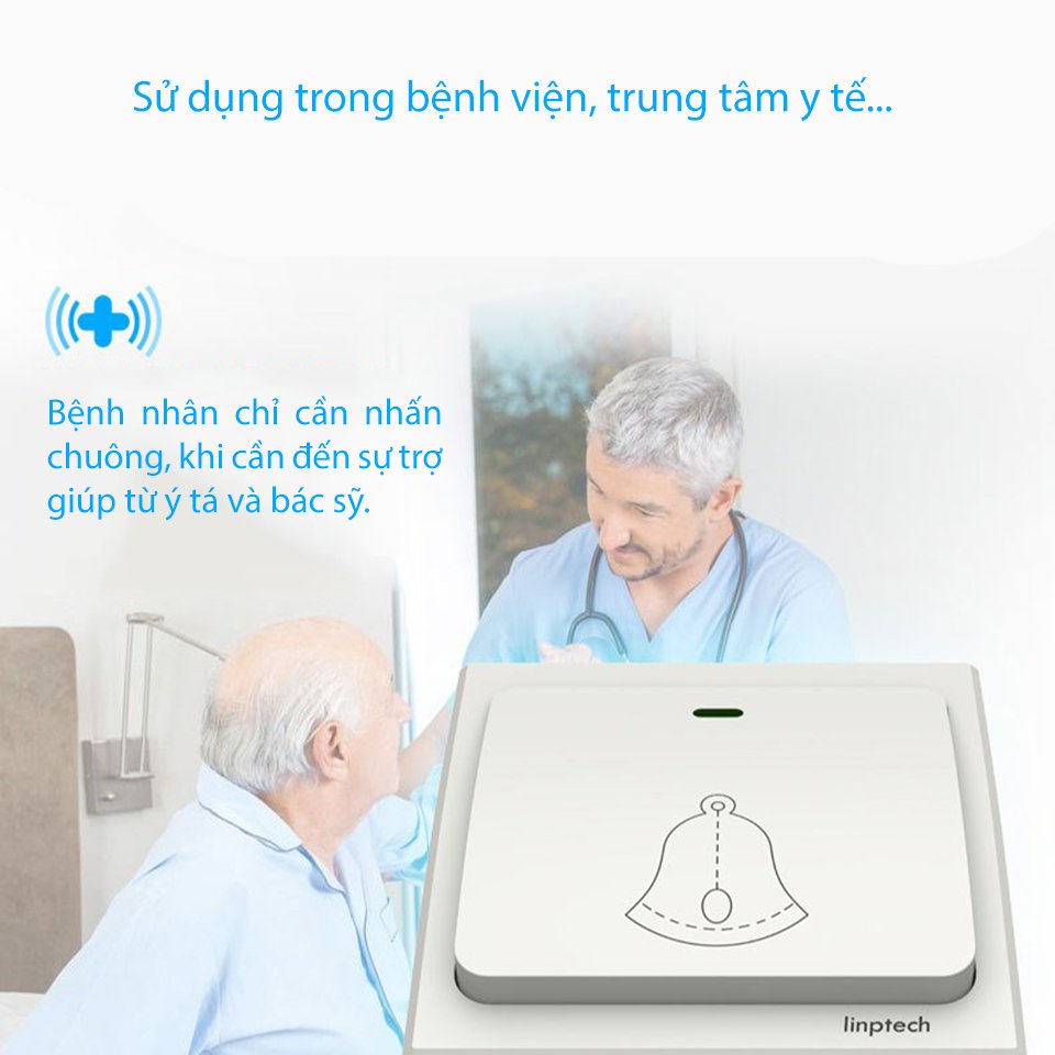 Chuông Cửa Không Dây Báo Khách Không Dùng Pin Thông Minh Dễ Lắp Đặt