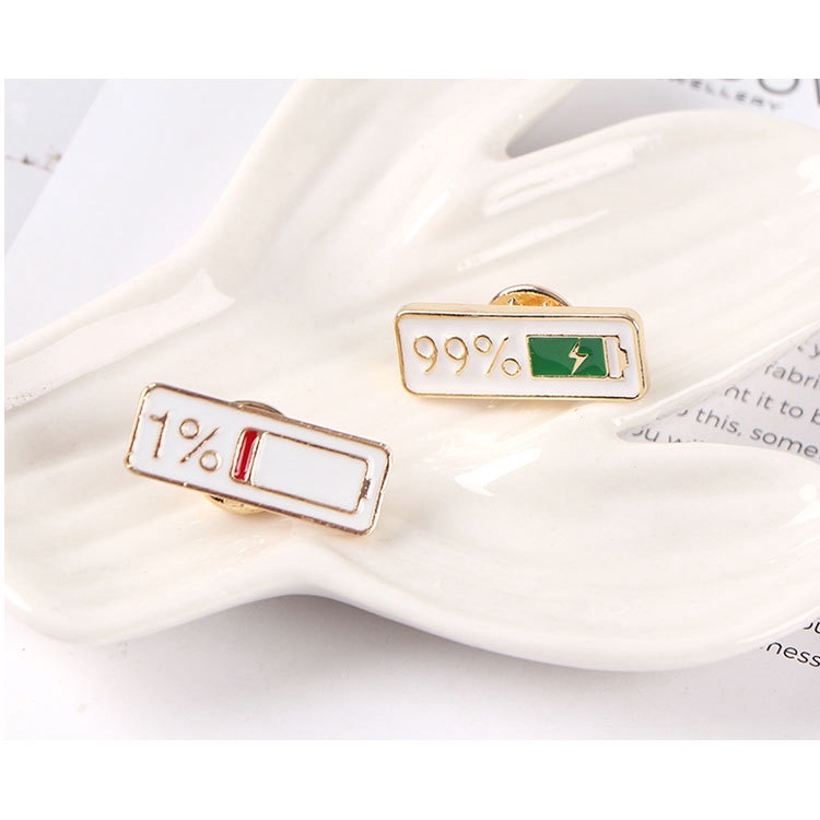 Ghim Cài Áo Tráng Men Hình Pin Điện Thoại Sáng Tạo Cá Tính Thích Hợp Làm Quà Tặng Cho Bạn Bè