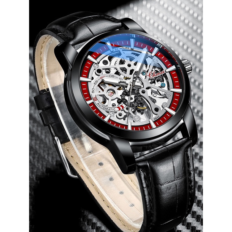 Đồng Hồ Cơ Tự Động Chexi Chống Thấm Nước Dây Da Cho Nam