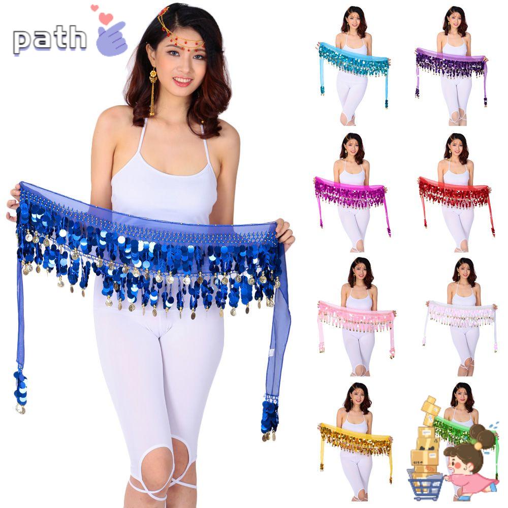 ♪Con đường♪ Đai Đeo Hông Đính Kim Sa Lấp Lánh Nhiều Màu Sắc Cho Múa Bụng