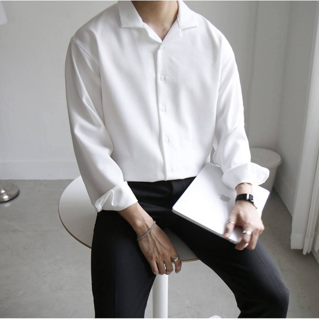 ÁO SƠ MI trắng cổ vest CHUOTTRANG Tay Dài KKL | BigBuy360 - bigbuy360.vn