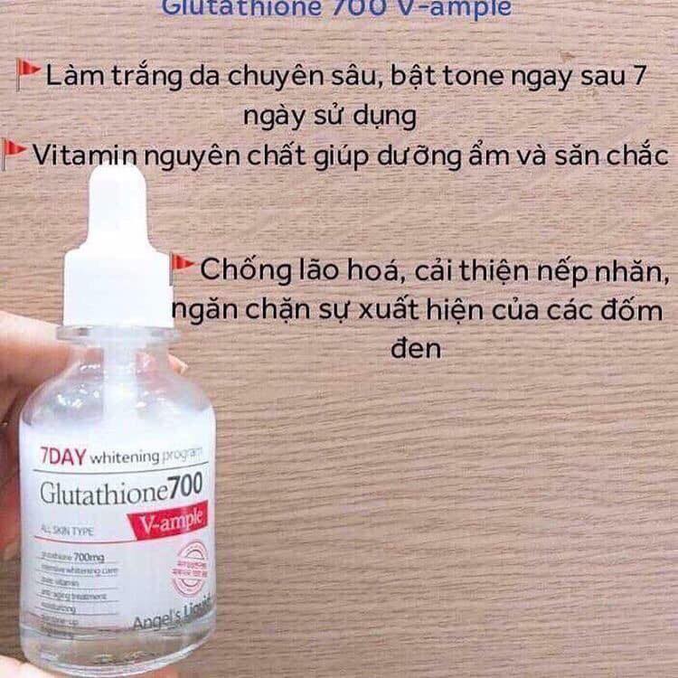 7 Day Whitening Program Glutathione 700 V-ample - Huyết Thanh Dưỡng Trắng Da