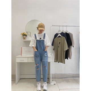 Yếm quần jean baggy rách CICISTUDIO