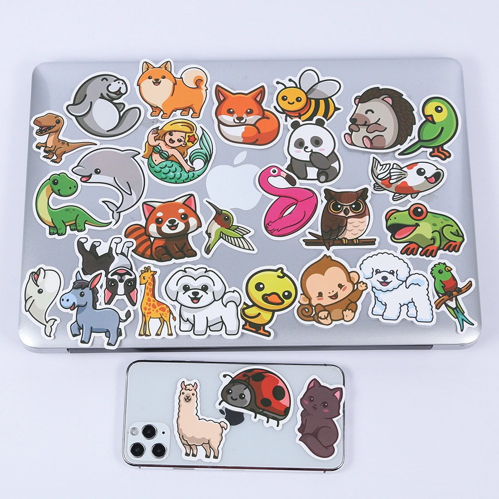 Bộ 50 Cái ❉ Thú Cưng Kawaii Kawaii. Miếng Dán Phần Thưởng Cho Bé ❉ Sticker Dán Tường Chống Thấm Nước Thời Trang