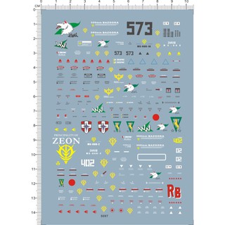 Decal nước mg 1/100 zaku 2 s matsunag