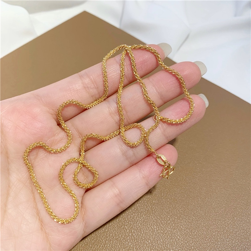 Dây chuyền mạ vàng 18K mặt sâu bướm đơn giản không phai màu cho nữ