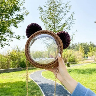 Túi Len Handmade, Túi Tự Đan Hình Gấu DIY Đáng Yêu